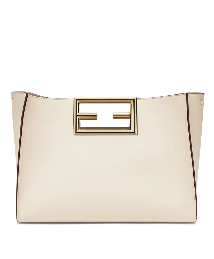 Fendi Way Large Shoulder Bag 8BH391 White